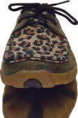 TWISTED X WMNS CASUAL DRIVING MOC DISTRESSED/LEOPARD