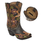 P/W FLOWERS PIGGY BANK