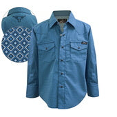 PURE WESTERN BOYS WYLIE PRINT L/S SHIRT