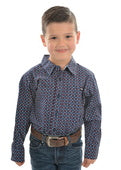 PURE WESTERN BOYS STEVE PRINT L/S SHIRT