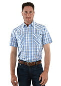 PURE WESTERN MENS CATER CHECK S/S SHIRT