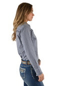 PURE WESTERN WMNS BRITT FRILL L/S SHIRT