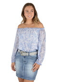 PURE WESTERN WMNS DANIELLE BLOUSE