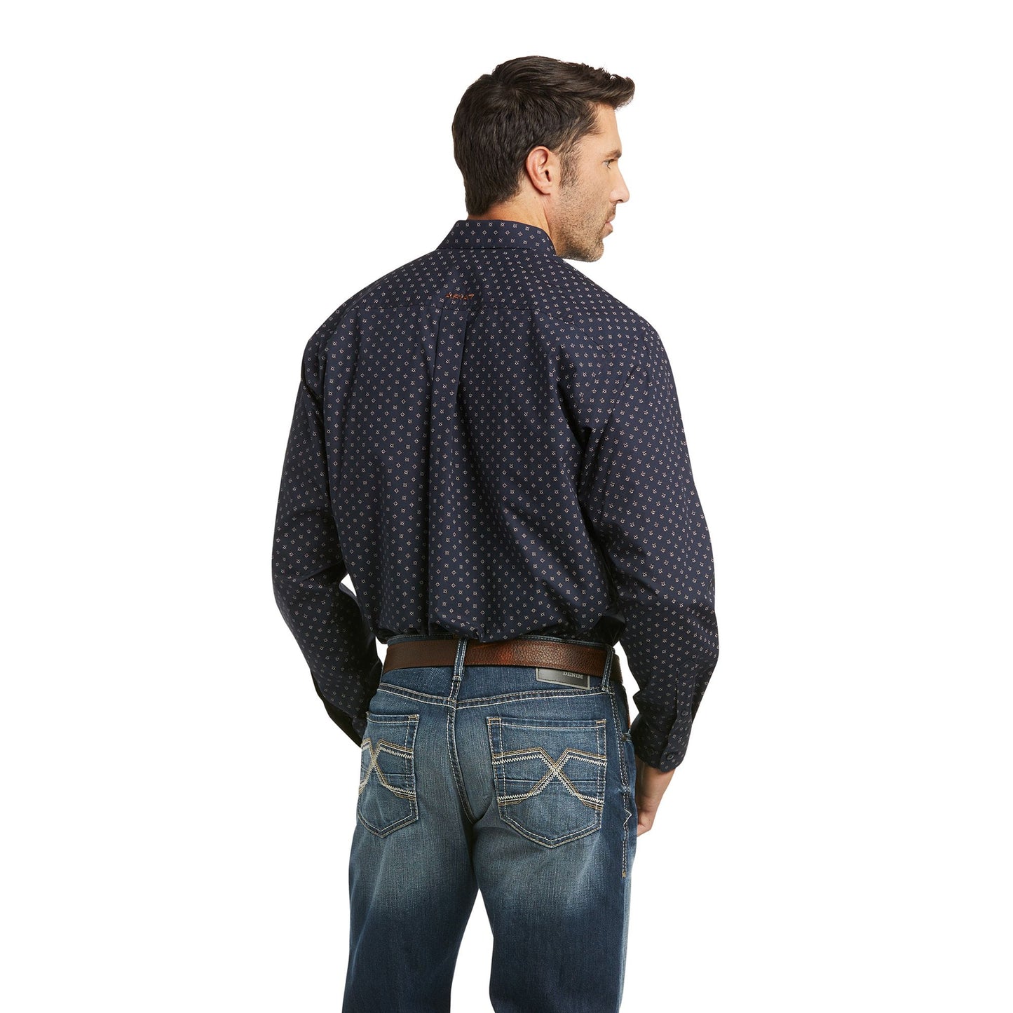 ARIAT MENS MAYFIELD CLASSIC LS SHIRT SERVICE NAVY