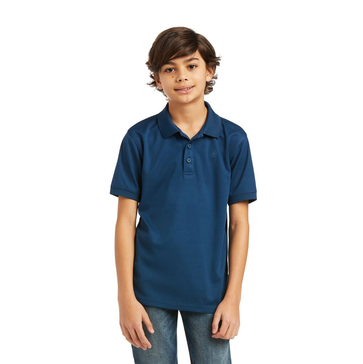 ARIAT BOYS TEK POLO SKYFALL