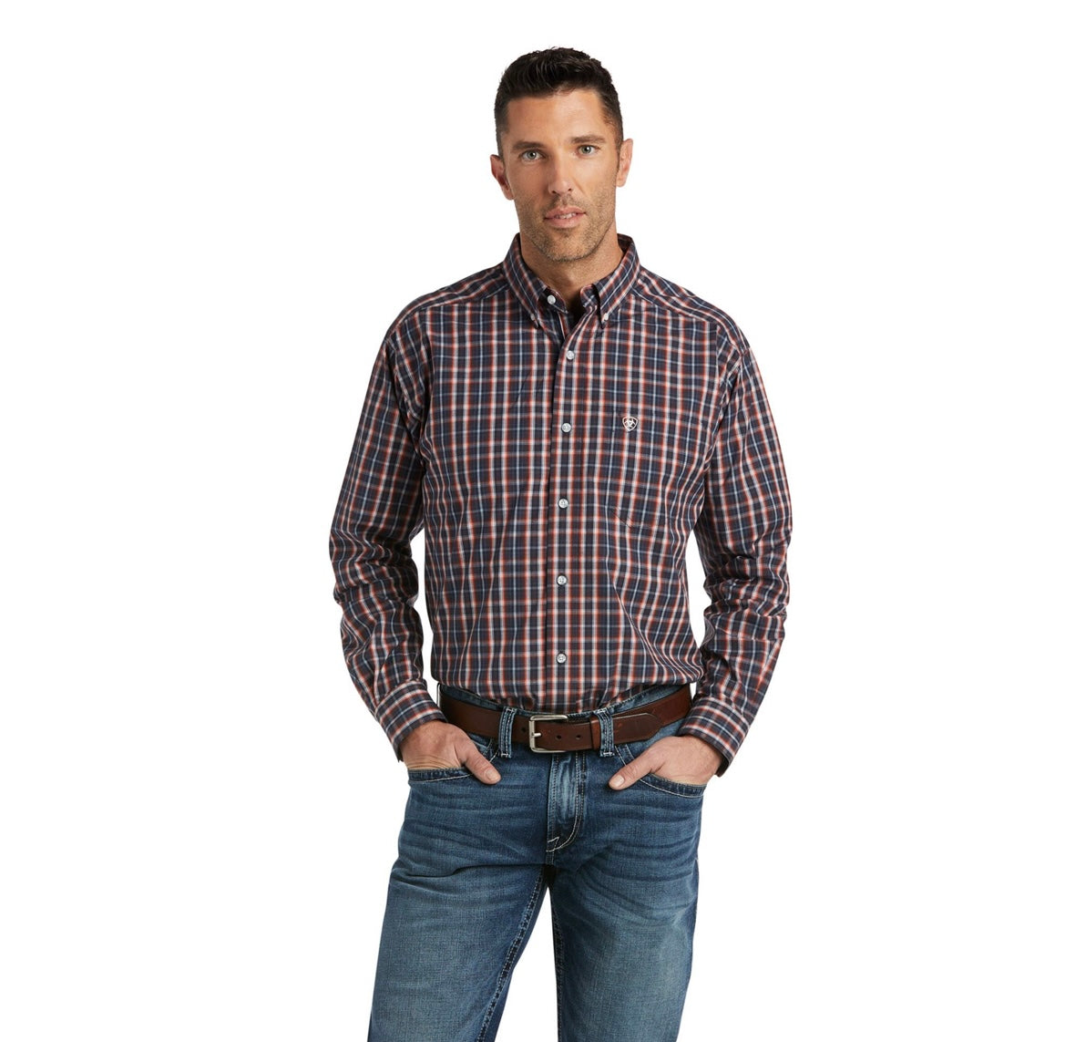ARIAT MENS LS SHIRT NAVAL BASE