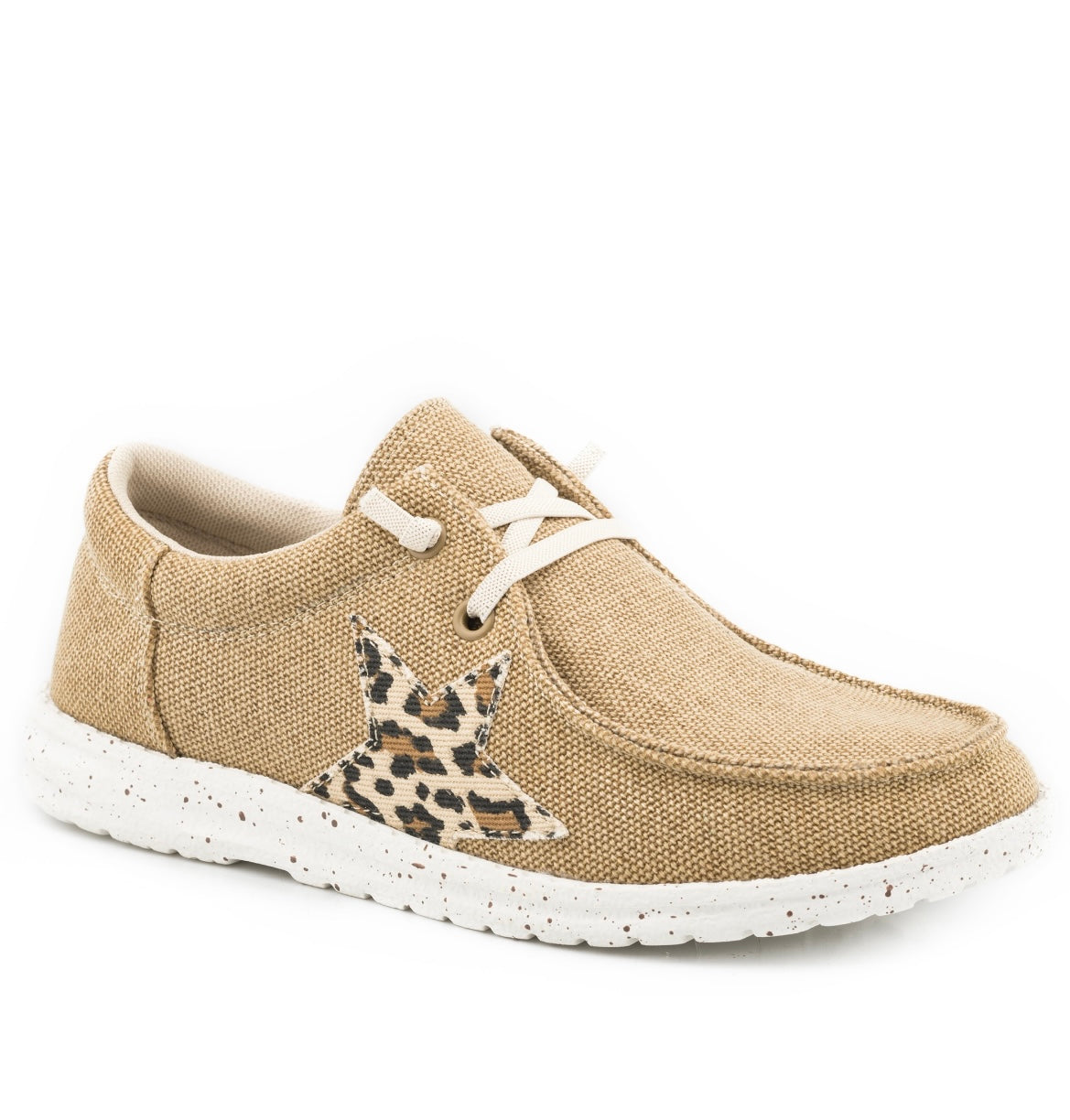 ROPER WMNS HANG LOOSE TAN/CHEETAH STAR CANVAS