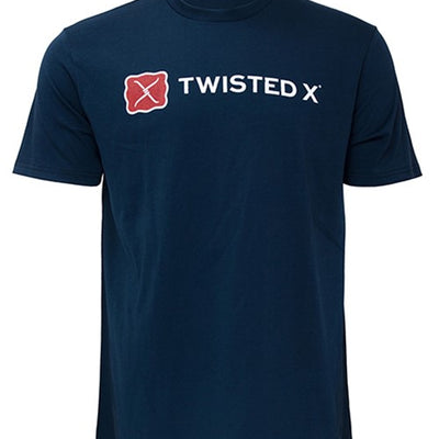 Twisted X Mens Navy Logo Short Sleeve Tee