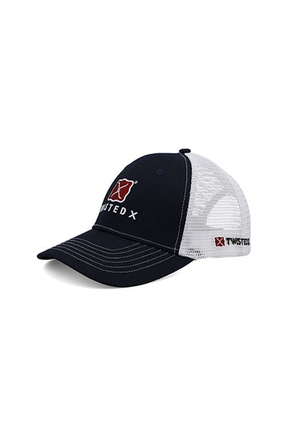 Twisted x Buckle Trucker Cap - Navy White