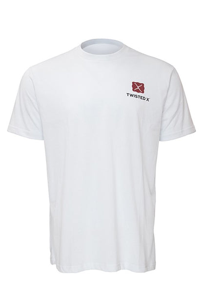 Twisted X Mens White Horse Short Sleeve Tee