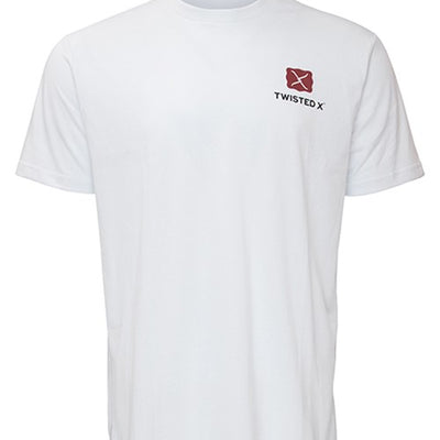 Twisted X Mens White Horse Short Sleeve Tee