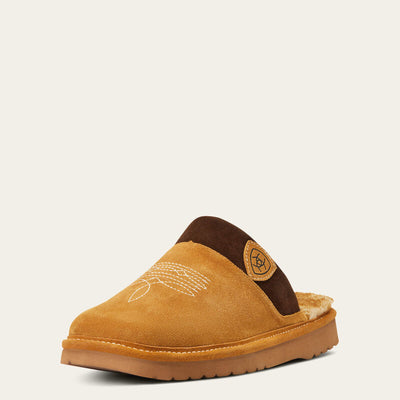 Ariat Mens SilverSmith Square Toe Slipper Chestnut With Chocolate