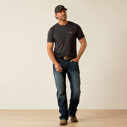 Ariat Mens Barbed Flag T-shirt Charcoal Heather