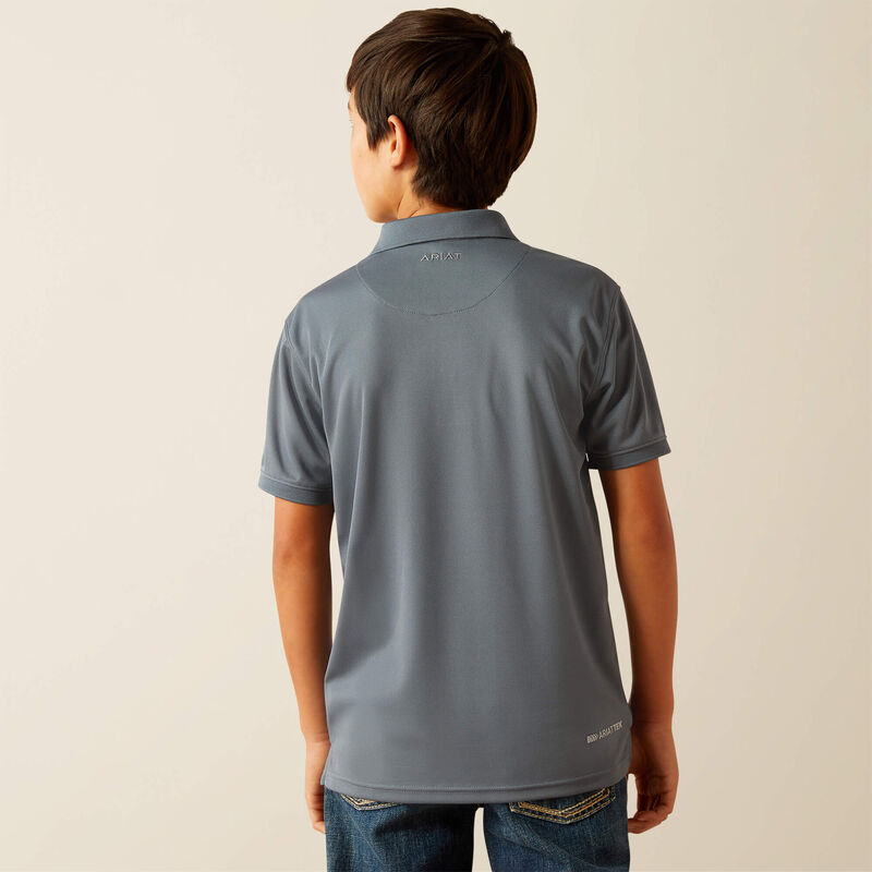 Ariat Boys Tek Polo - Newsboy Blue