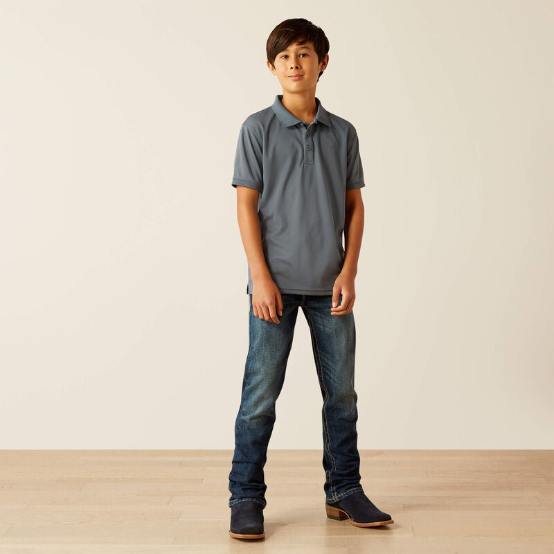 Ariat Boys Tek Polo - Newsboy Blue