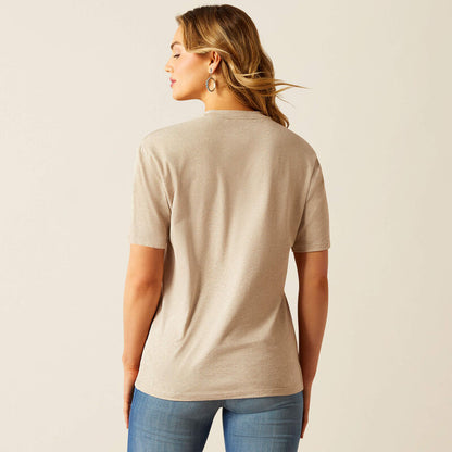 Ariat Women's Longhorn Tee - Oatmeal Heather