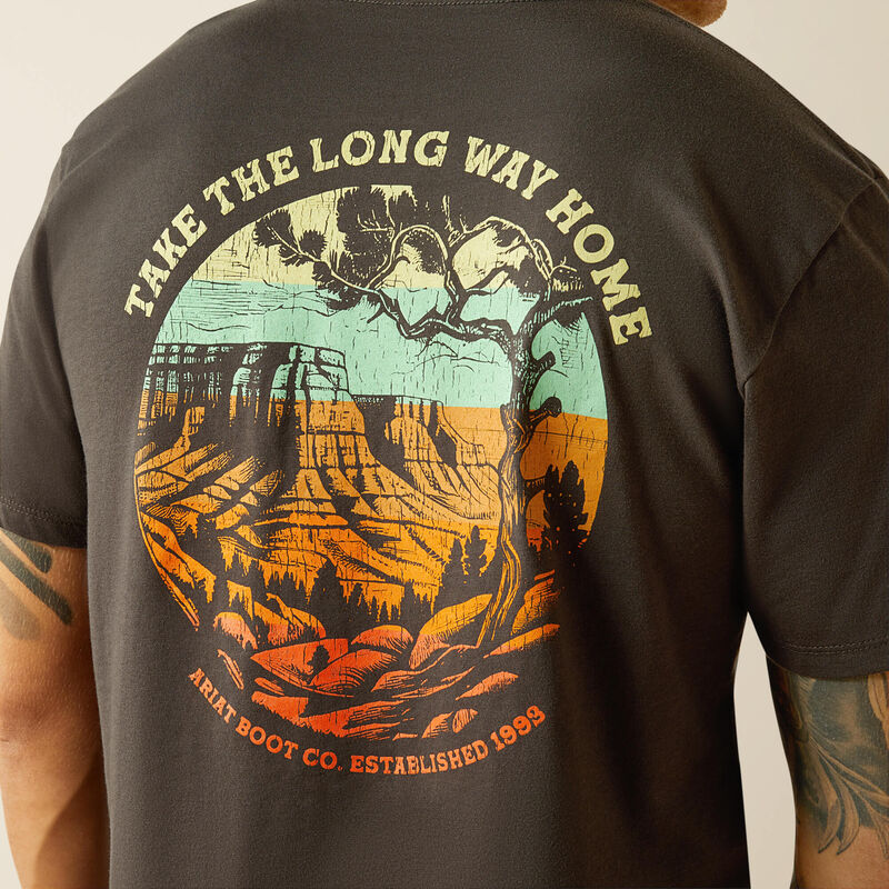 Ariat Men's Take the Long way Home T-shirt - Vintage Black