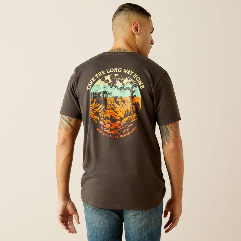 Ariat Men's Take the Long way Home T-shirt - Vintage Black
