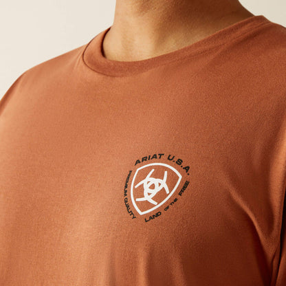 Ariat Men's Loft Simple Seal  T-shirt - Chutney
