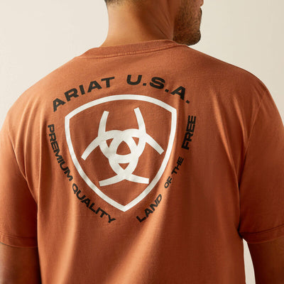 Ariat Men's Loft Simple Seal  T-shirt - Chutney