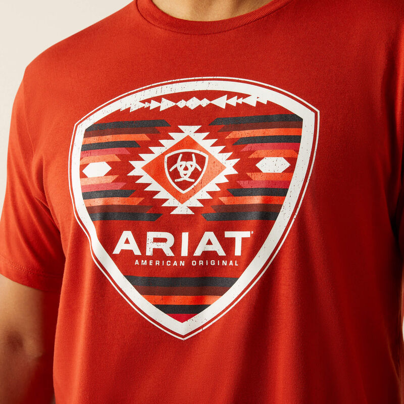 Ariat Men's Geo Fill T-shirt - Red Ochre