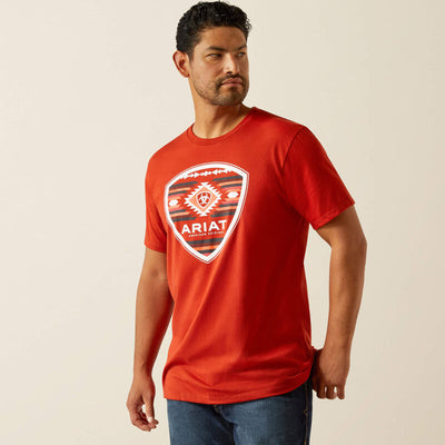 Ariat Men's Geo Fill T-shirt - Red Ochre