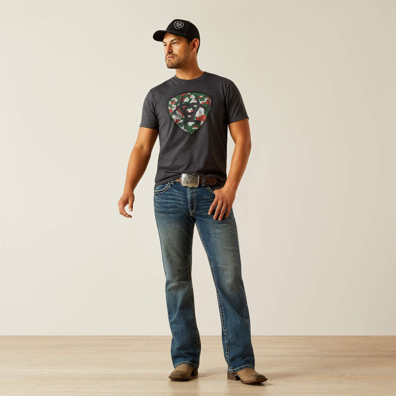 Ariat Men's MexiDigi Distressed T-shirt - Charcoal Heather