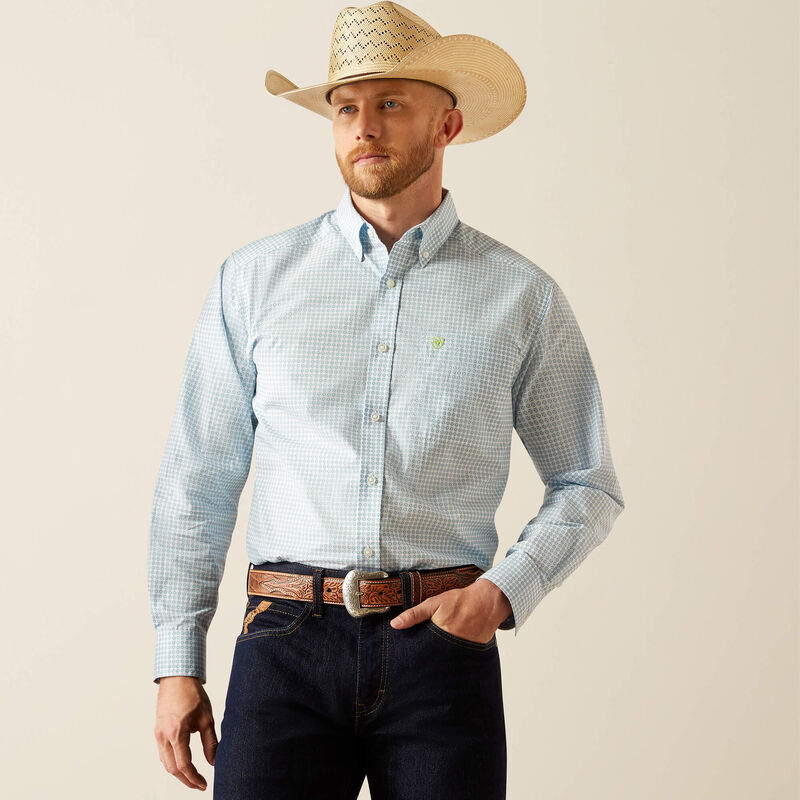 Ariat Men's Cillian Long Sleeve Shirt - Light Blue