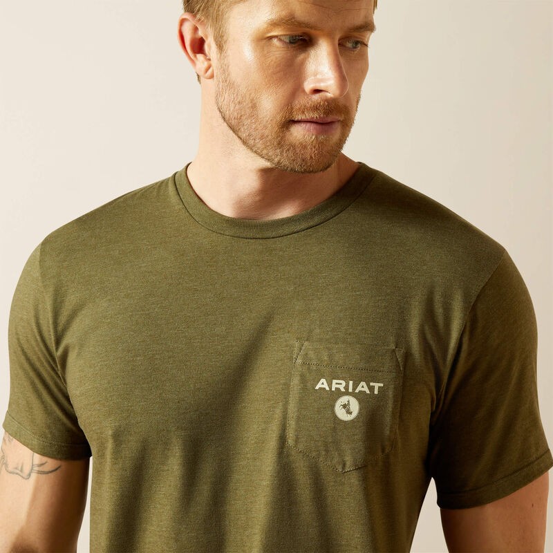 Ariat Men's Roped Diamond Tee - Military Heather