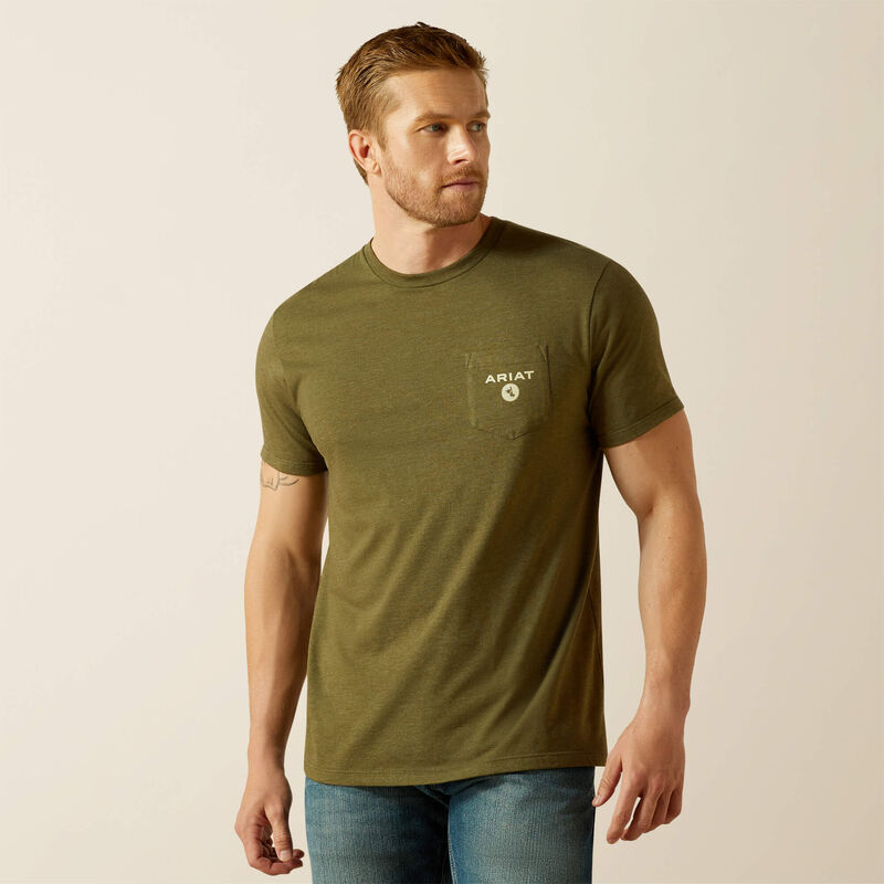 Ariat Men's Roped Diamond Tee - Military Heather