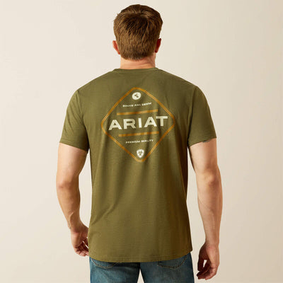 Ariat Men's Roped Diamond Tee - Military Heather