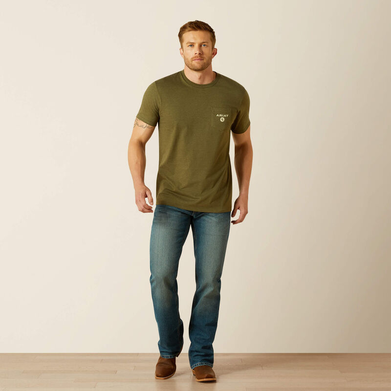 Ariat Men's Roped Diamond Tee - Military Heather