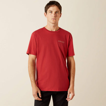 Ariat Men's Patriot Buffalo Coin Tee  - Brick Red