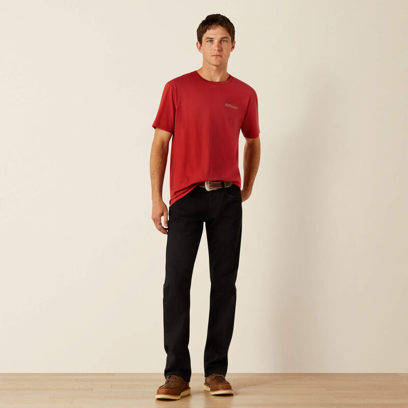 Ariat Men's Patriot Buffalo Coin Tee  - Brick Red