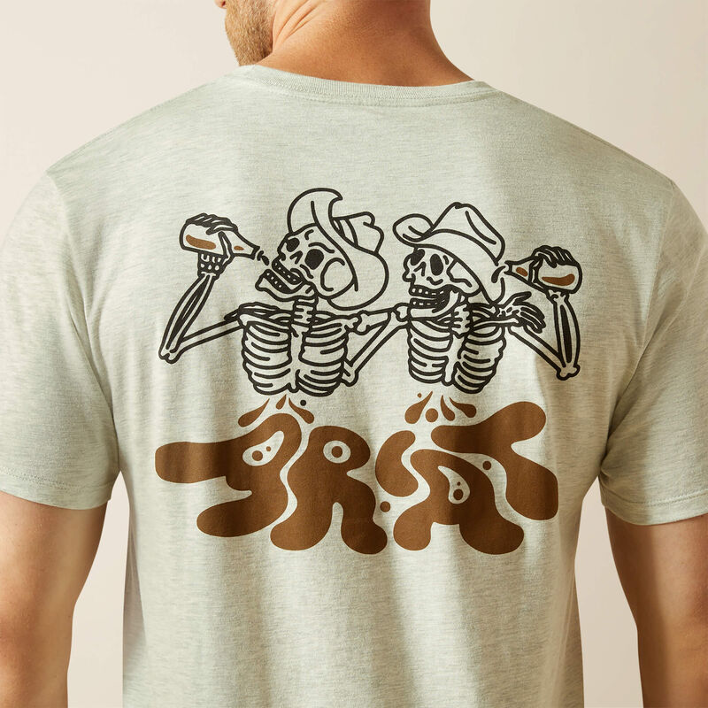 Ariat Men's Drinking Buddies Tee - Oatmeal Heather