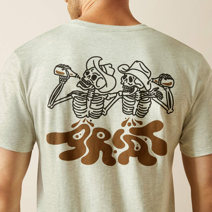 Ariat Men's Drinking Buddies Tee - Oatmeal Heather