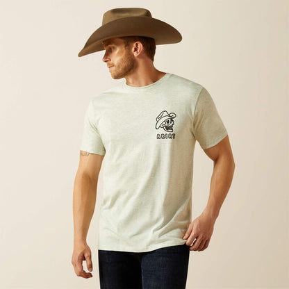 Ariat Men's Drinking Buddies Tee - Oatmeal Heather