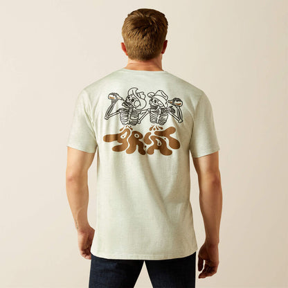 Ariat Men's Drinking Buddies Tee - Oatmeal Heather