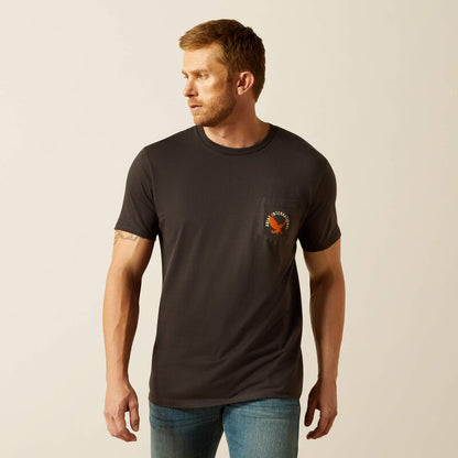 Ariat Men's Eagle Large Tee - Vintage Black