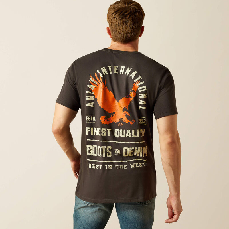 Ariat Men's Eagle Large Tee - Vintage Black