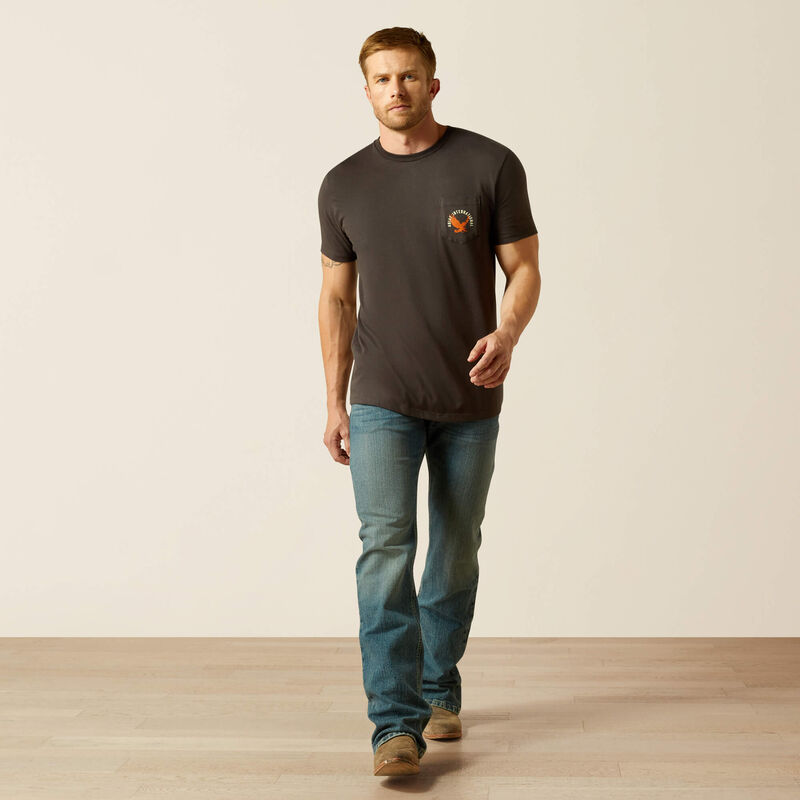 Ariat Men's Eagle Large Tee - Vintage Black