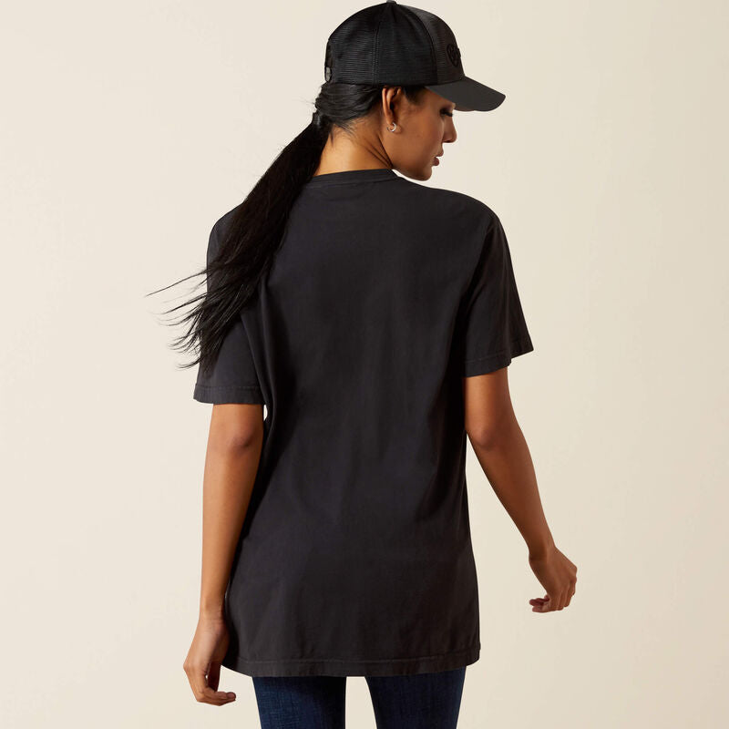 Ariat Women's Boot Stitch Logo Tee - Vintage Black