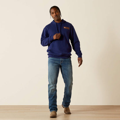Ariat Men's Woodshop Stack Hoodie - Navy