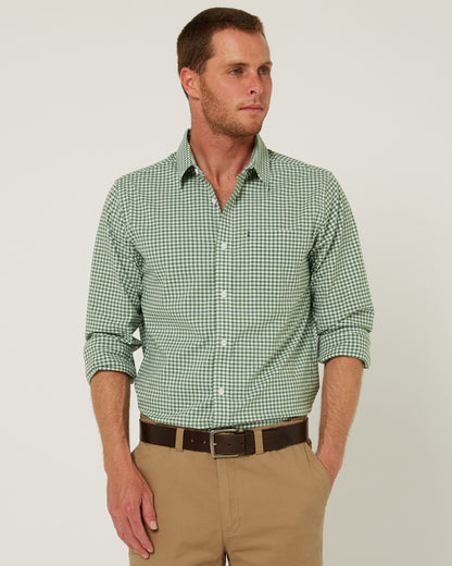 Pilbara Men's Long Sleeve Gingham Shirt - RMPC173