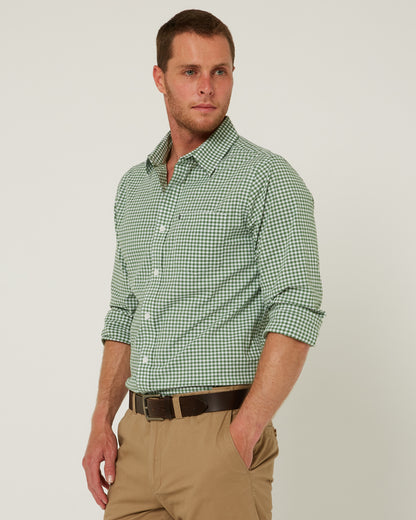 Pilbara Men's Long Sleeve Gingham Shirt - RMPC173