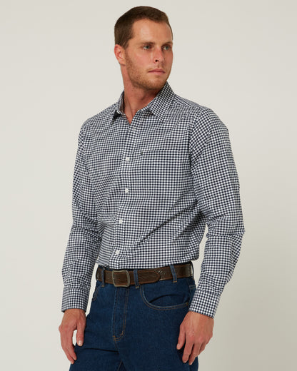 Pilbara Men's Long Sleeve Gingham Shirt - RMPC173