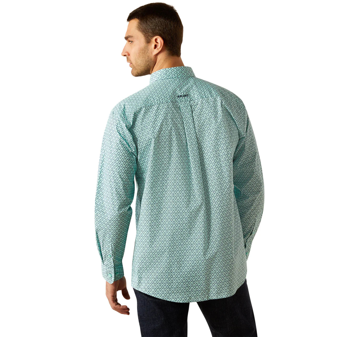 Ariat Mens Canyon Classic Fit Long Sleeve Shirt - Mint