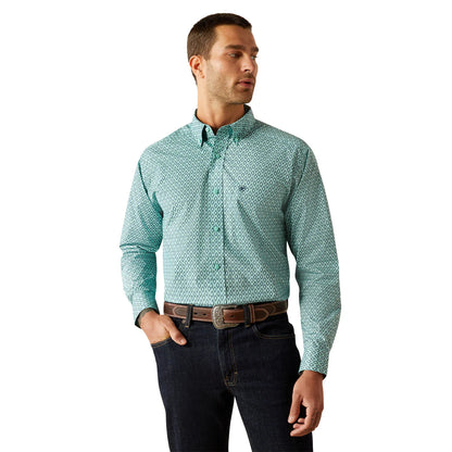 Ariat Mens Canyon Classic Fit Long Sleeve Shirt - Mint