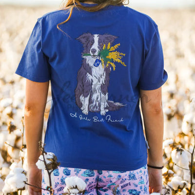 MaryG - Women's T-shirt Border Collie - Denim
