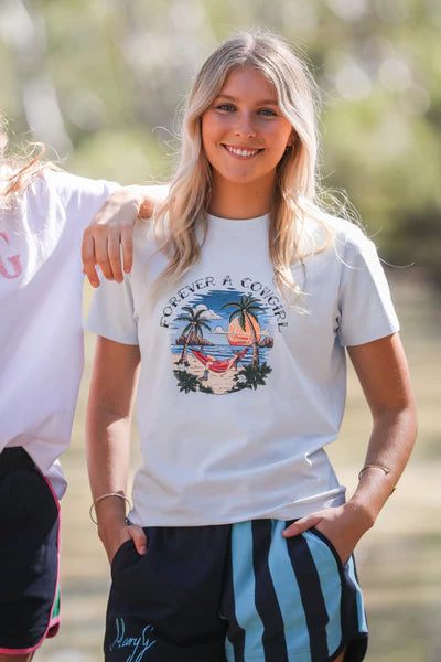 Mary G Fitted Tee "Forever a Cowgirl"